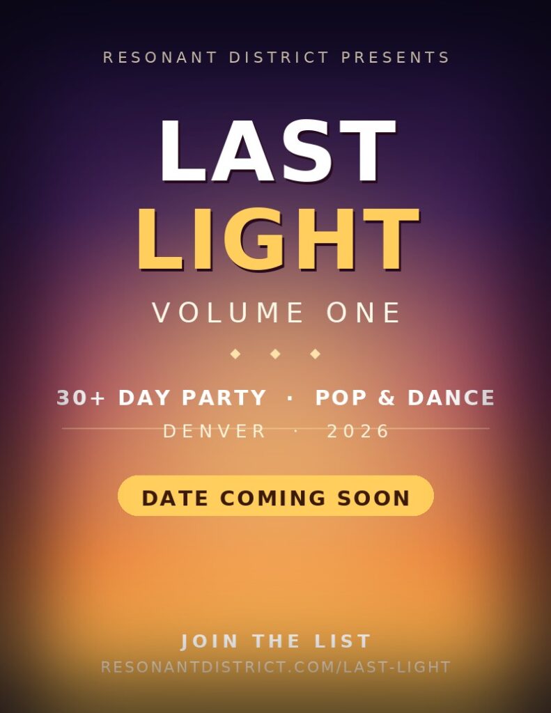 Last Light — Volume One event flyer