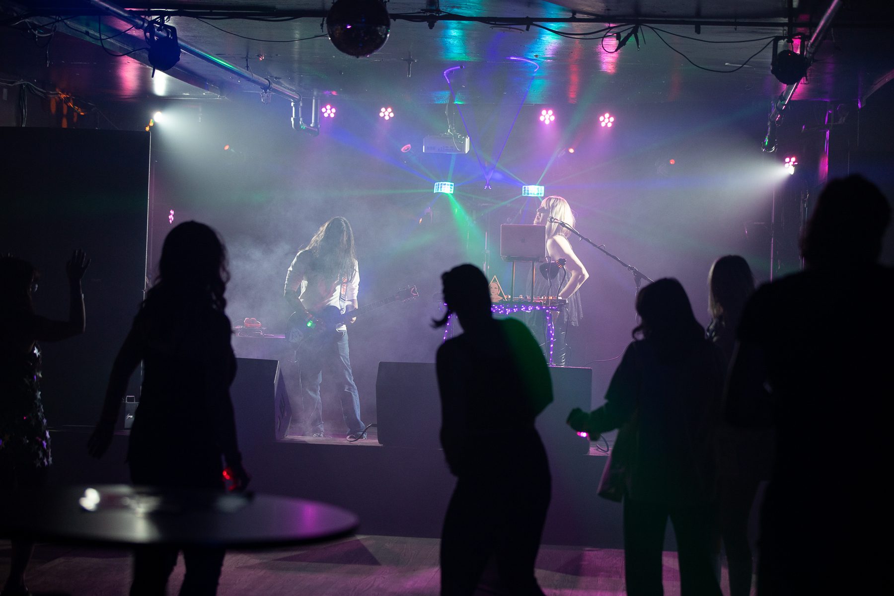 The room at Constellation First Light with Sister Judy performing