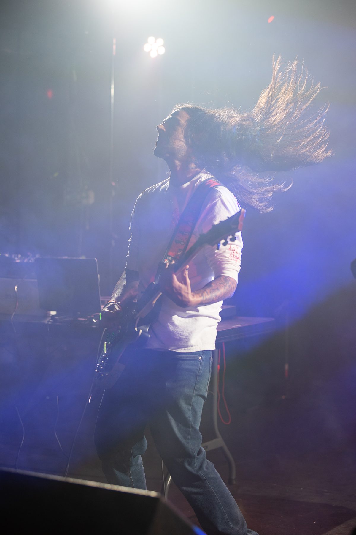 Sister Judy's guitarist mid-performance at Constellation First Light